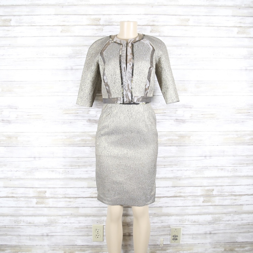Carmen Marc Valvo 2 Pc Dress sz 4 and Jacket sz 4